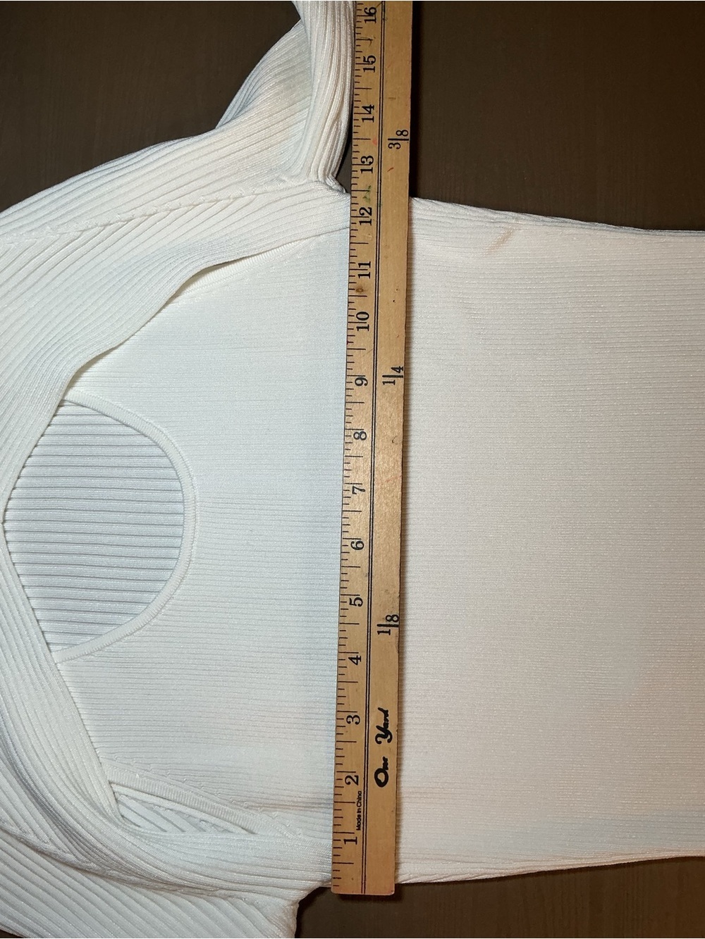 Cream Ribbed Cutout Mock Neck Sweater - Picture 8 of 9